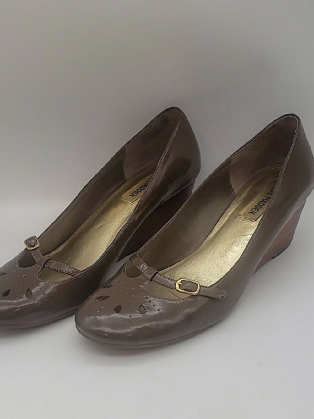 Steve Madden Parlez Brown Wedges 8M
